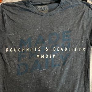 Doughnuts and deadlifts T-shirt size adult small